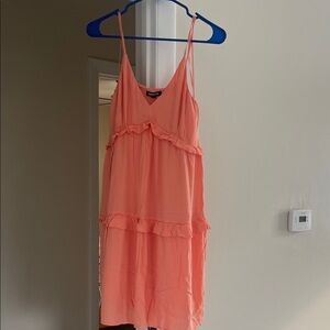 Express Vibrant Coral Dress